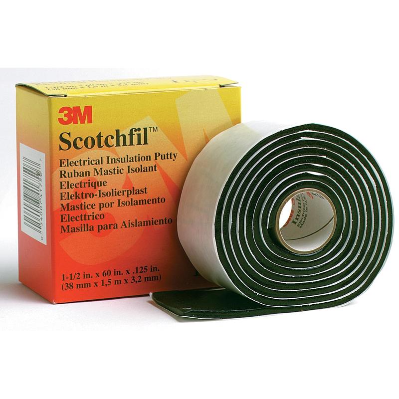 3M™ Scotchfil™ Butylgummitape, selvsmeltende, sort, 38 mm x 1,5 m, 3 mm | Pakke (1 rulle)