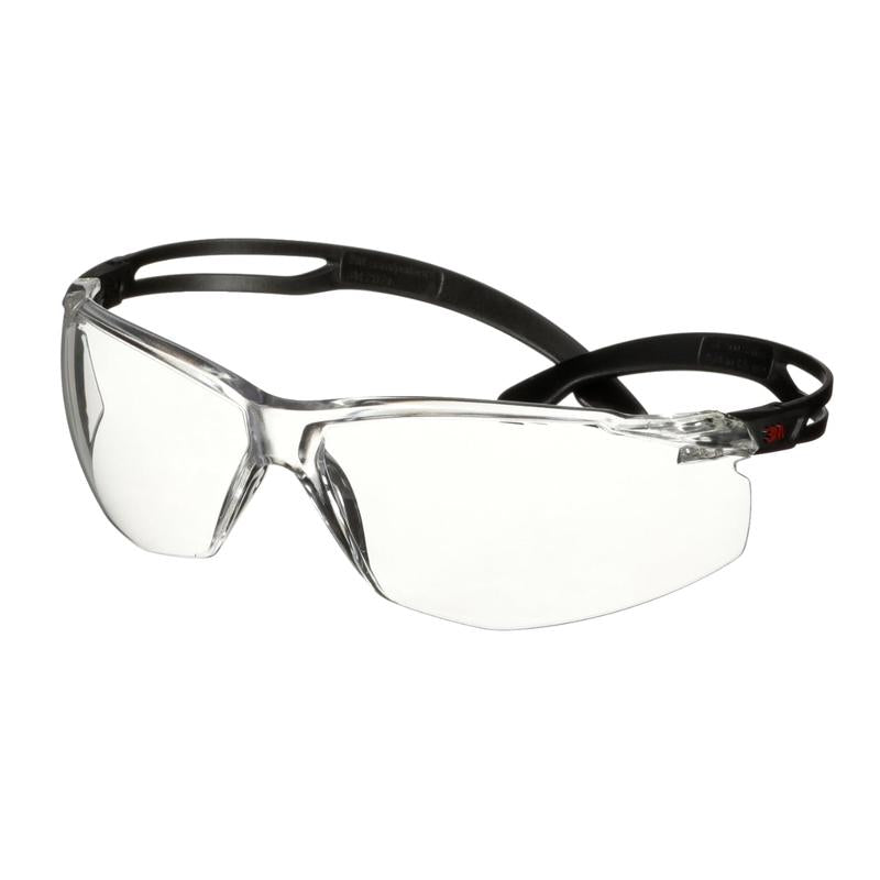3M™ SecureFit™ 500 sikkerhedsbriller, sorte stænger, Scotchgard™ anti-dug/anti-ridsebelægning (K&N), klar linse, SF501SGAF-BLK-EU, 20 pr. pakke | Pakke (1 stk)