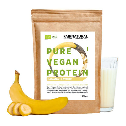 Økologisk vegansk proteinpulver banan uden soja