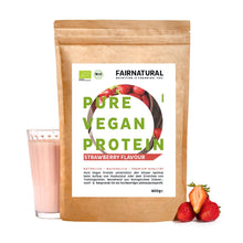 Økologisk vegansk proteinpulver jordbær uden soja